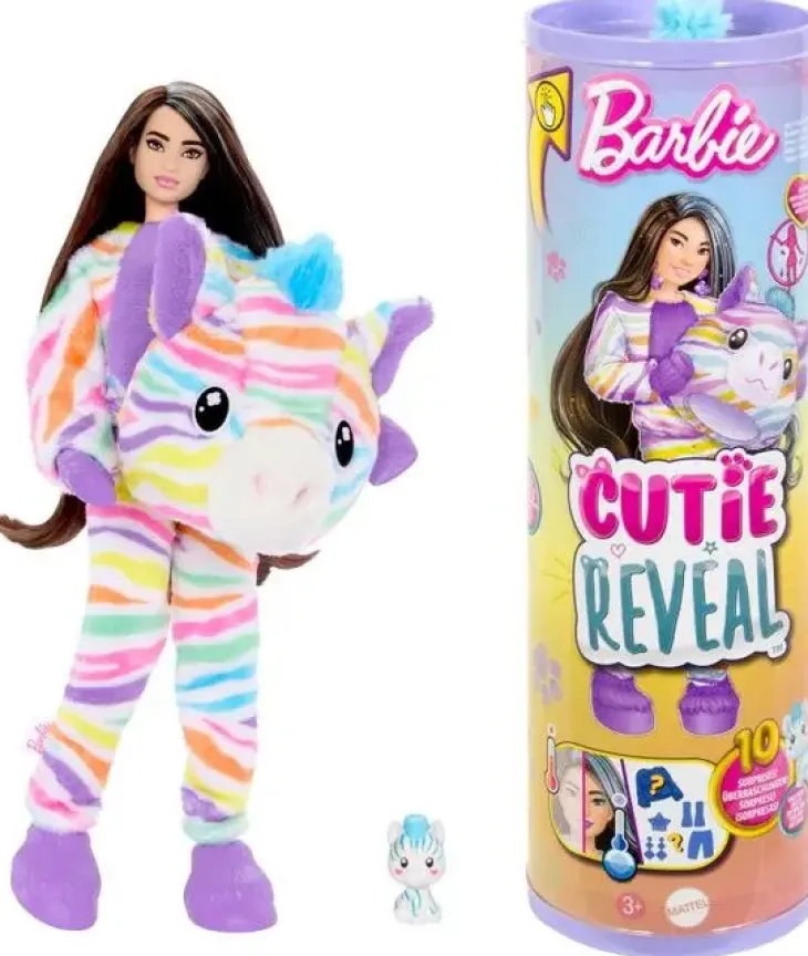 Barbie cutie reveal color dreams zebra