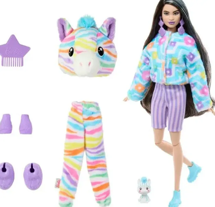 Barbie cutie reveal color dreams zebra