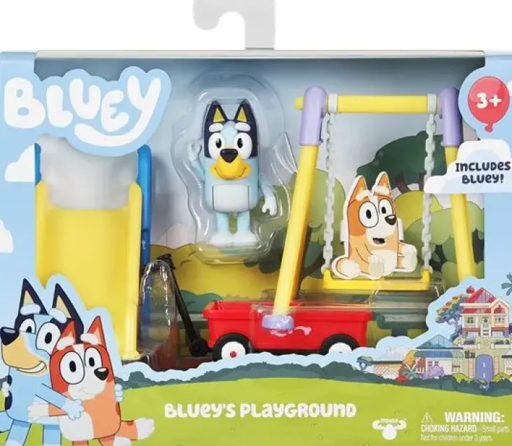 Bluey figuuri ja leikkipuisto