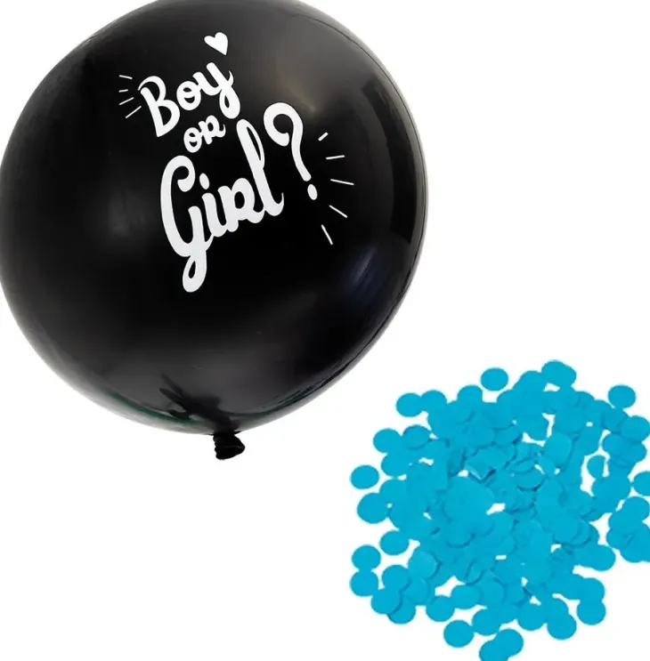 Boy or girl confettipallo sininen 60cm