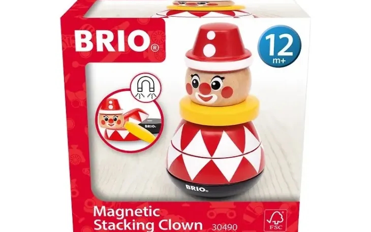 Brio 30490 magneettinen pinottava klovni