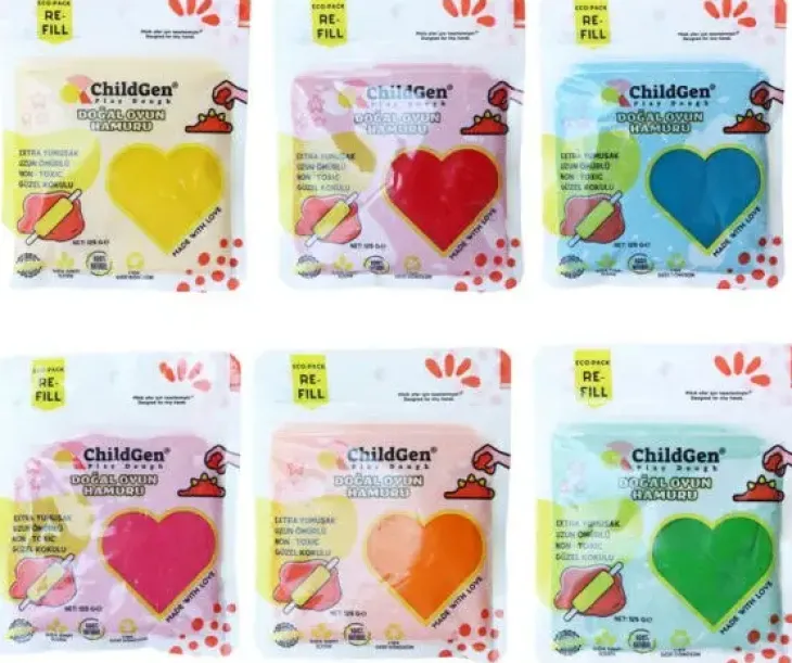 Childgen muovailuvaha täyttöpakkaus 6kpl