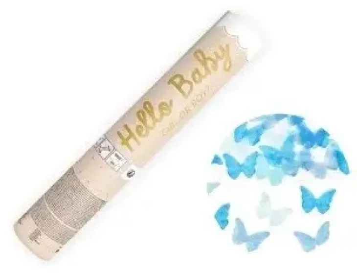 Confetti tykki pieni sininen