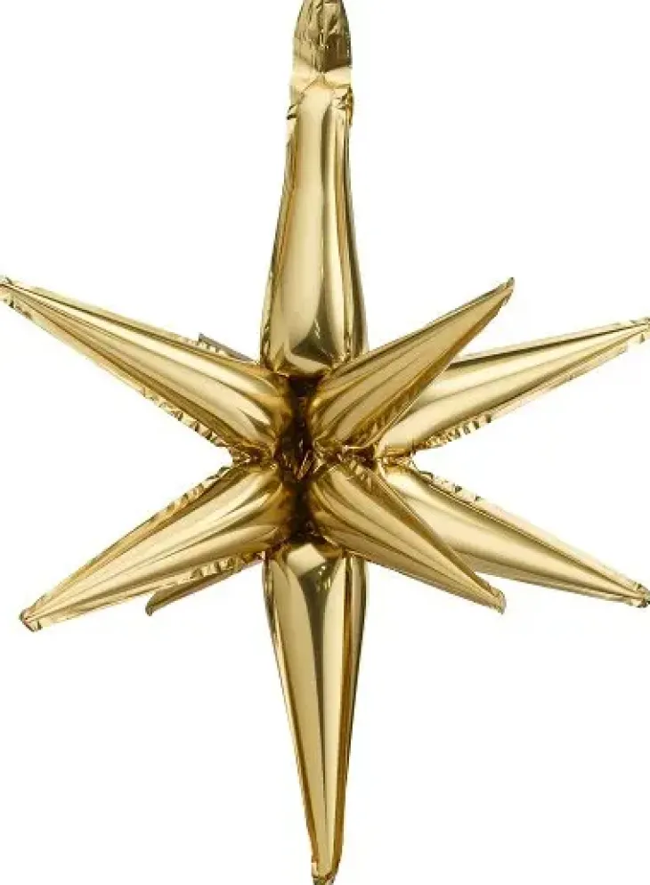 3d foil balloon star, 105cm, gold