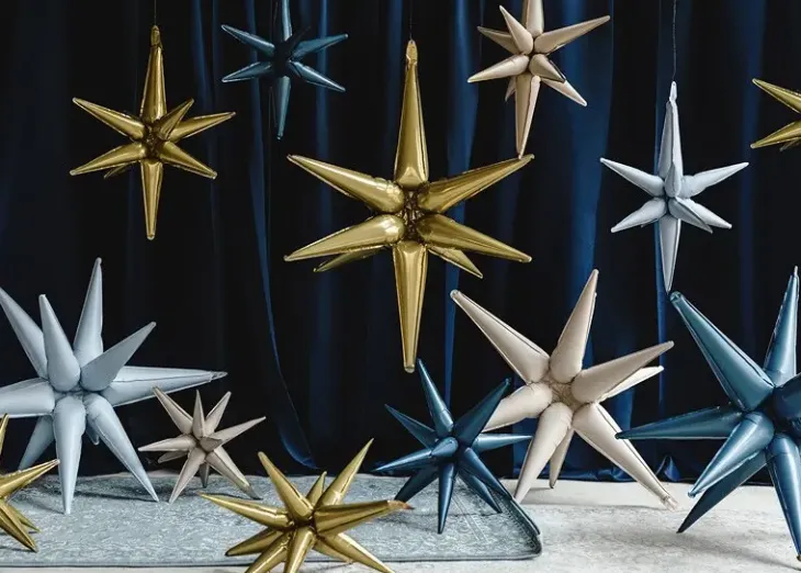 3d foil balloon star, 105cm, gold
