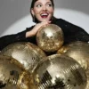 Disco peili pallo champanja kulta 20 cm