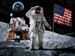 3d kortti moon landing