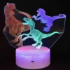 3d ledvalo dino + kaukosäädin 18cm