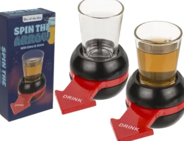 Drinking game, spin-the-arrow