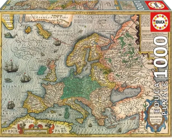 Educa map of europe 1000 palaa
