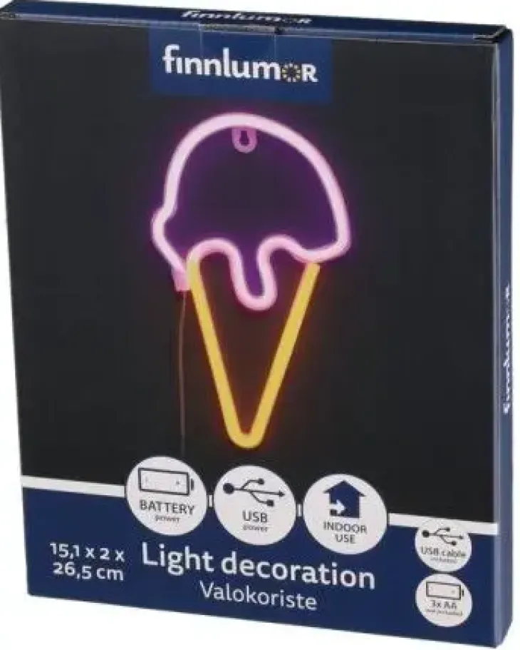 Finnlumor led-valo jäätelötötterö