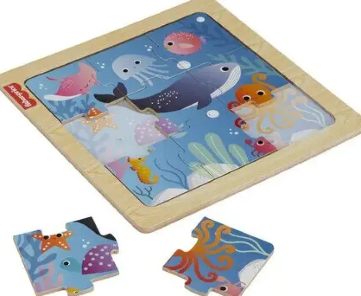 Fisher price puinen palapeli meri 10 p