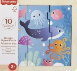 Fisher price puinen palapeli meri 10 p