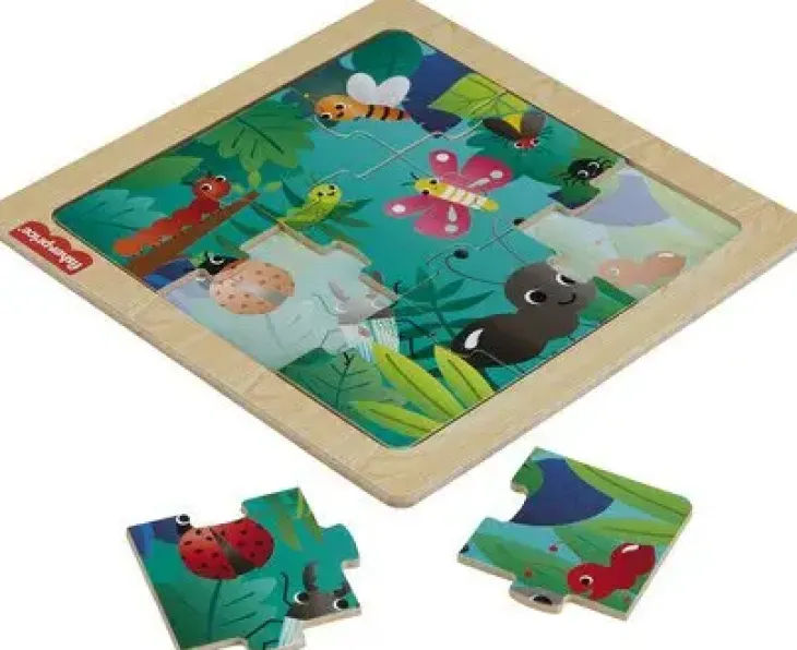 Fisher price puinen palapeli ötökät 10 p