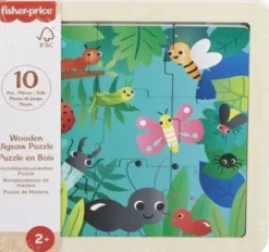 Fisher price puinen palapeli ötökät 10 p