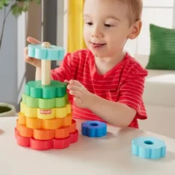 Fisher price puinen pinottava torni