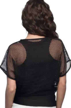 Fishnet top black (m/l)