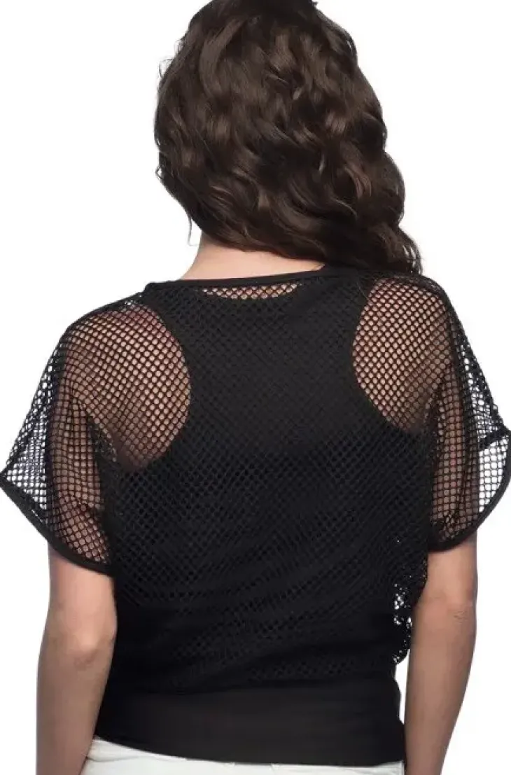 Fishnet top black (m/l)