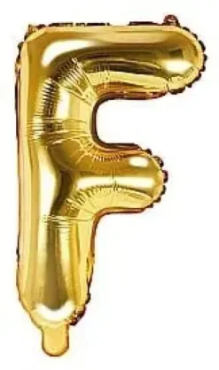 Foliopallo f kirjain 35cm kulta
