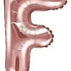 Foliopallo f kirjain 35cm ruusukulta