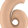 Foliopallo numero 6, beige 102cm