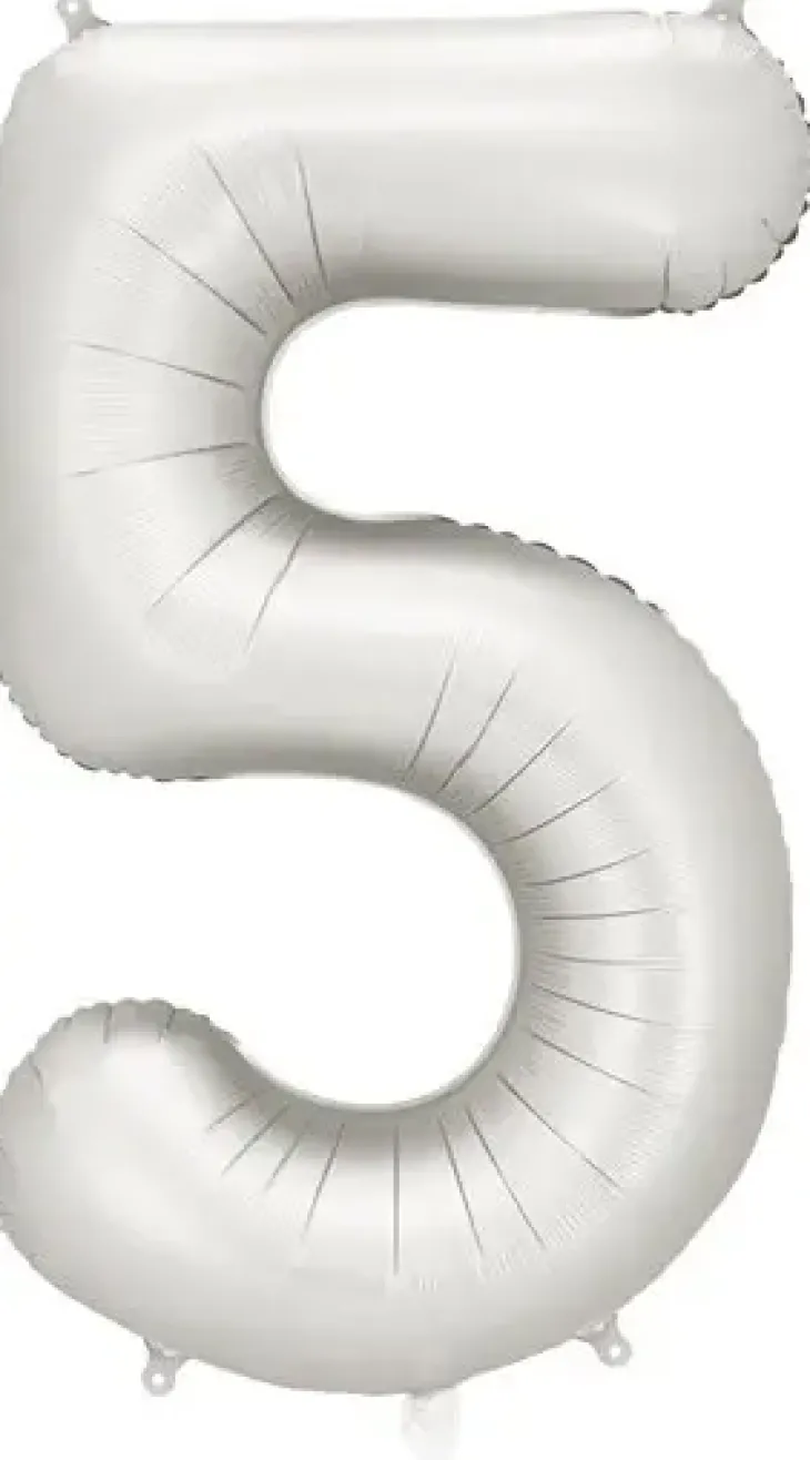 Foliopallo numero 5 hopeinen 86cm