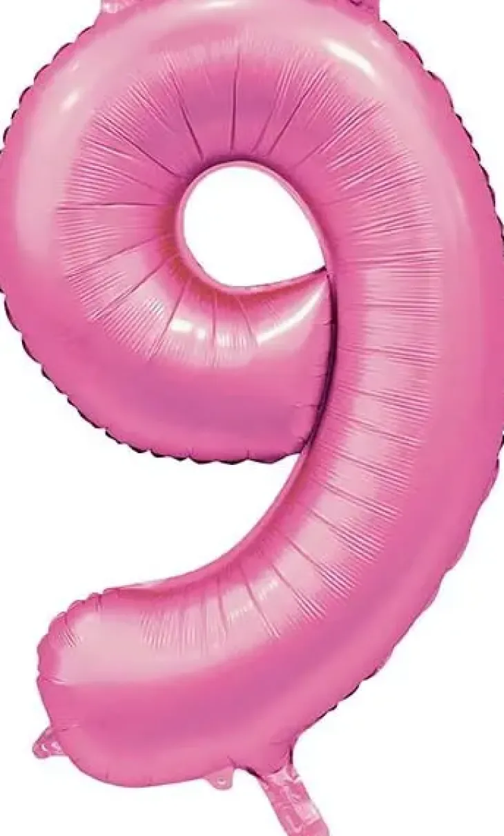 Foliopallo numero 9 pinkki 86cm