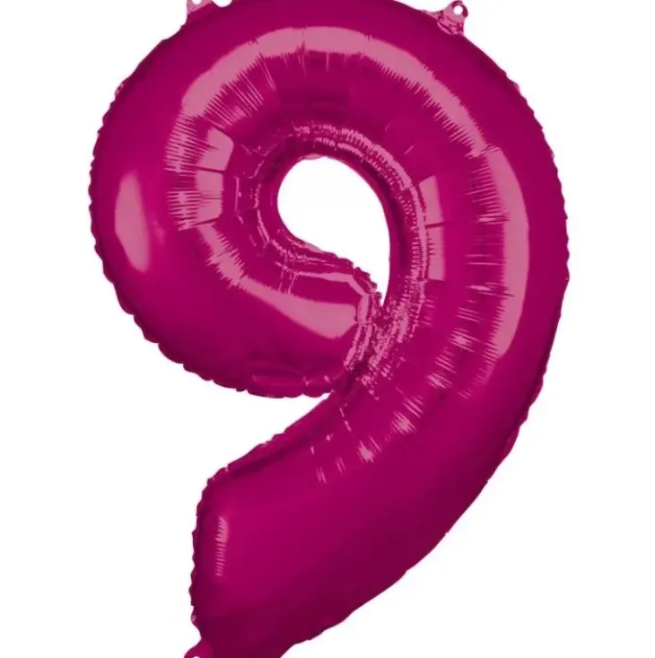 Foliopallo numero 9 pinkki 86cm