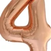 Foliopallo numero 4 ruusukulta 86cm