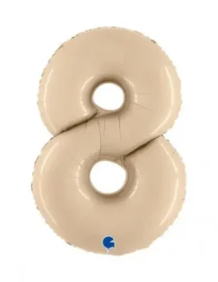 Foliopallo numero 8, satin white 102cm