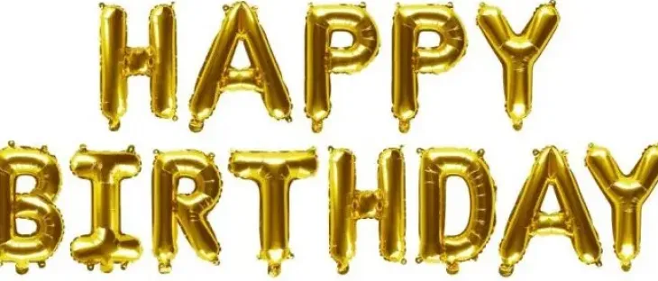 Foliopallosetti happy birthday kulta