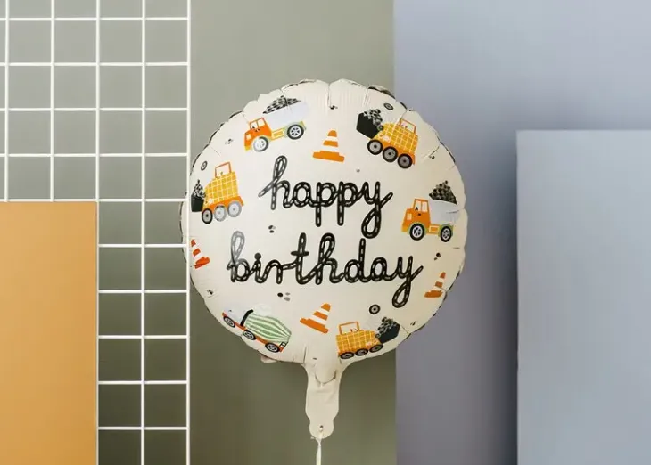 Foliopallo työkone happy b-day 45cm