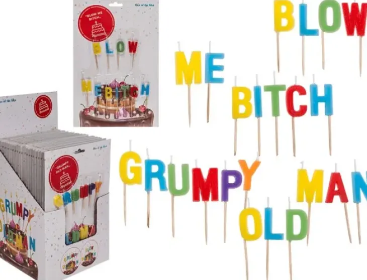 Grumpy oldman tai blow me bitch kynttilä