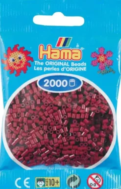 Hama mini tummanpunainen