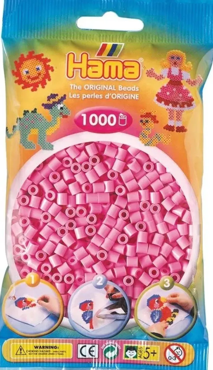 Hama pussi 1000 pastellin pinkki 207-48