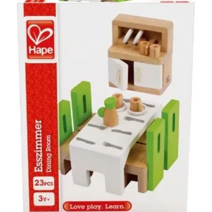 Hape nukkekodin ruokailuhuone