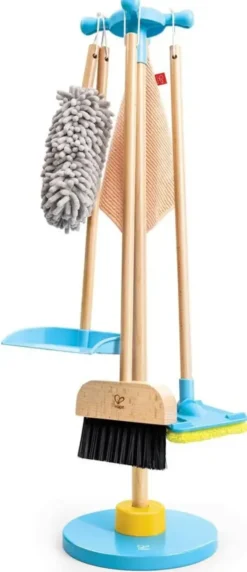 Hape siivousvälineet telineessä