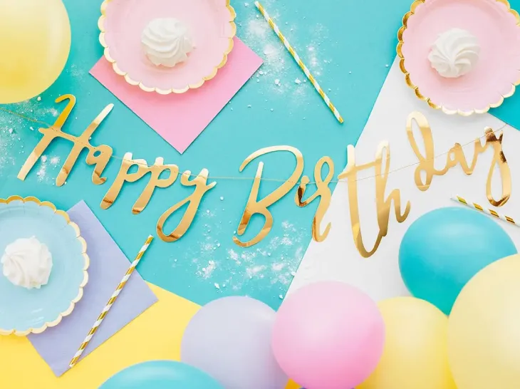 Happy birthday banner kulta