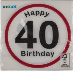 Happy birthday 40 lautasliina 20 kpl
