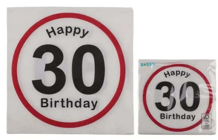 Happy birthday 30 lautasliina 20 kpl