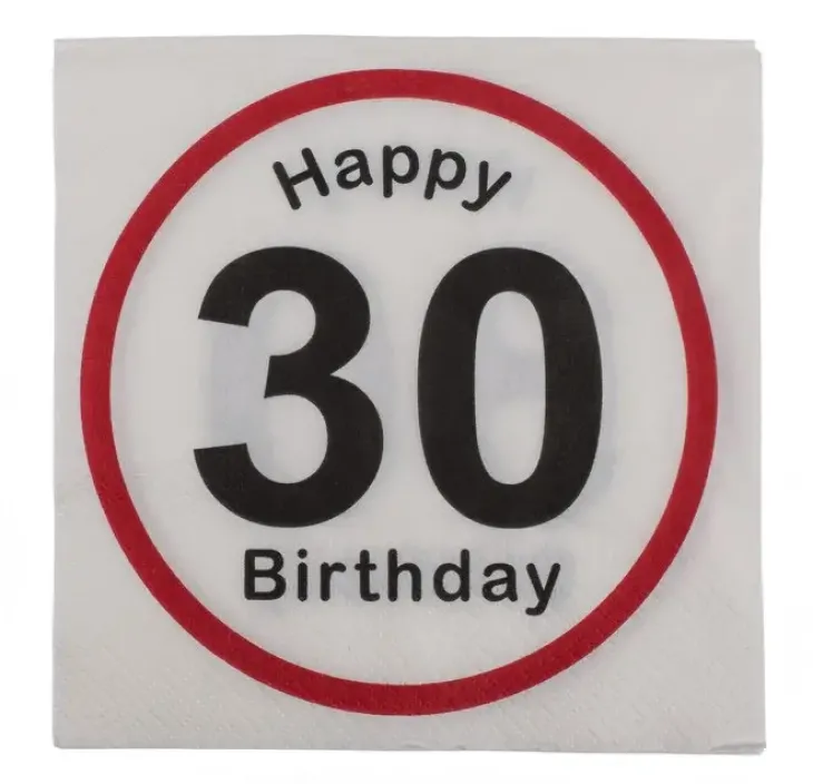 Happy birthday 30 lautasliina 20 kpl