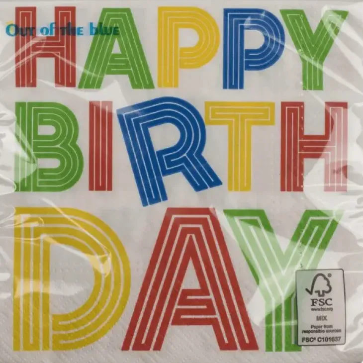Happy birthday lautasliina 20 kpl