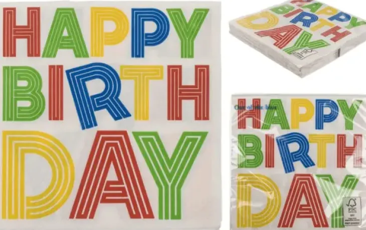Happy birthday lautasliina 20 kpl