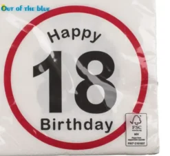 Happy birthday 18 lautasliina 20 kpl