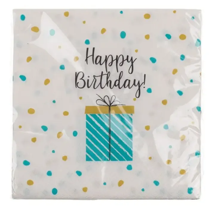 Happy birthday lautasliina paketti 20kpl