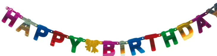 Happy birthday viiri värikäs