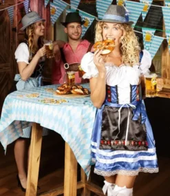 Hattu oktoberfest sininen nauha