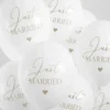 Ilmapallo 30cm valk. just married 6kpl