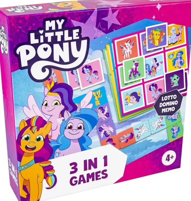 3-in-1 lotto, domino,memo my little pony