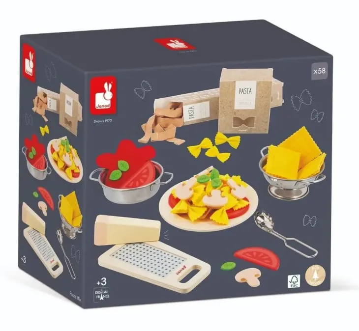 Janod pasta-ateria leikkiruokasetti
